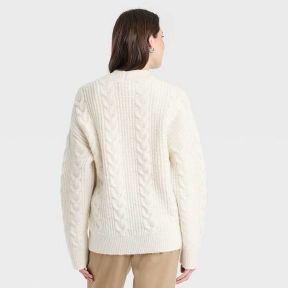 Universal Thread Cream Cable Knit Cardigan - Picture 3 of 6